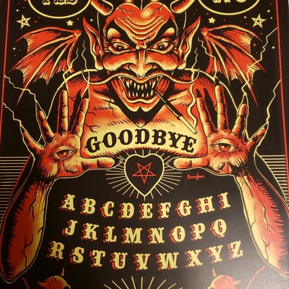 Too Fast 50s Red Devil Ouija Board11"x17" Tattoo Lithograph Art Print - Picture 3 of 4